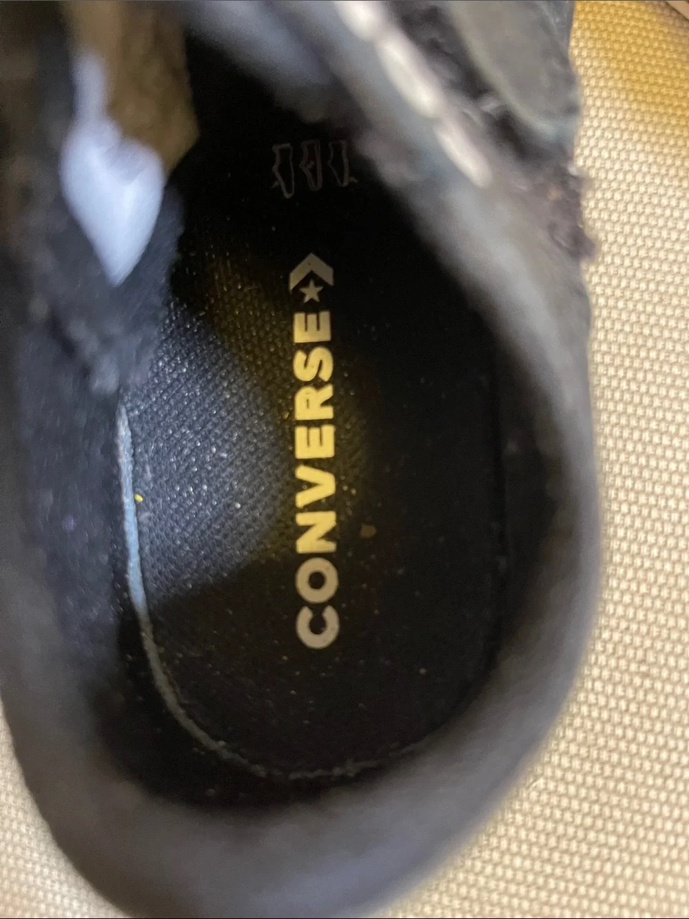 Converse Kids Black and White Low-Top Sneakers with Hook-and-Loop Strap